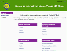 Tablet Screenshot of kursevi.ict.edu.rs